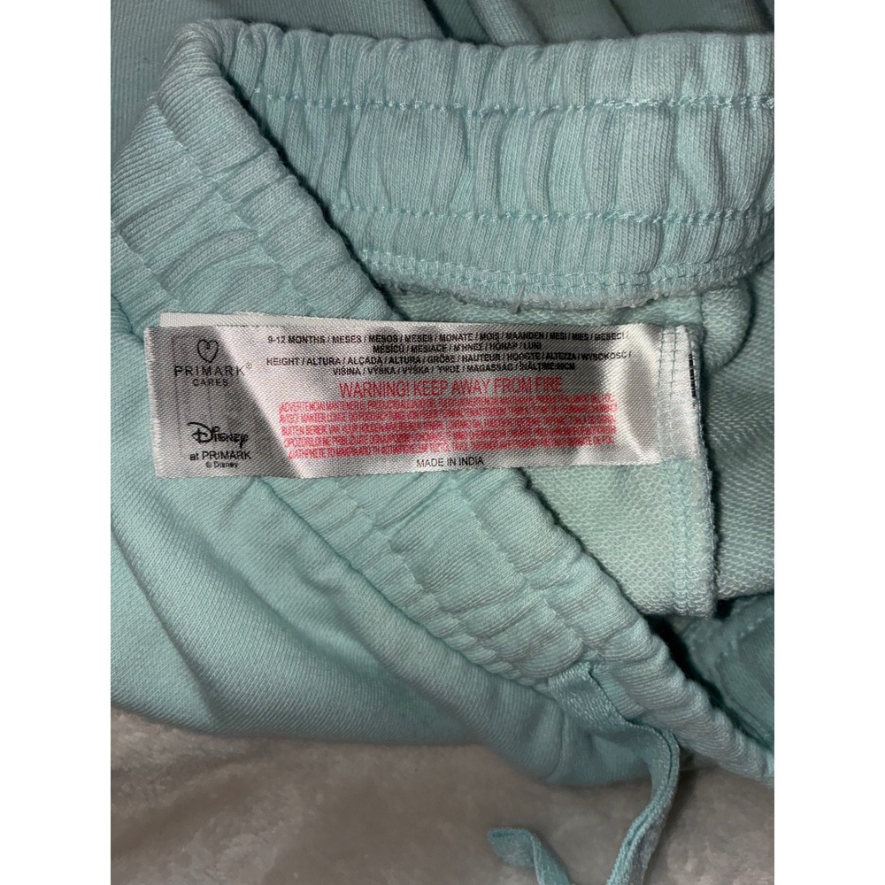 Disney Primark Mickey Mouse Sweatshirt and Joggers Set Mint Green 9-12 Months - Picture 7 of 10